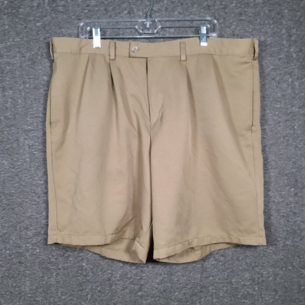 Dockers Men’s Size 42W Tan Pleated No Wrinkles Khaki Chino Shorts